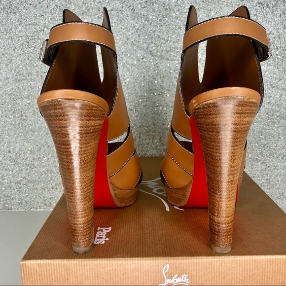 🔴SOLD🔴 Louboutin Apron Lili 120 Calf platform 40 - Picture 6 of 8